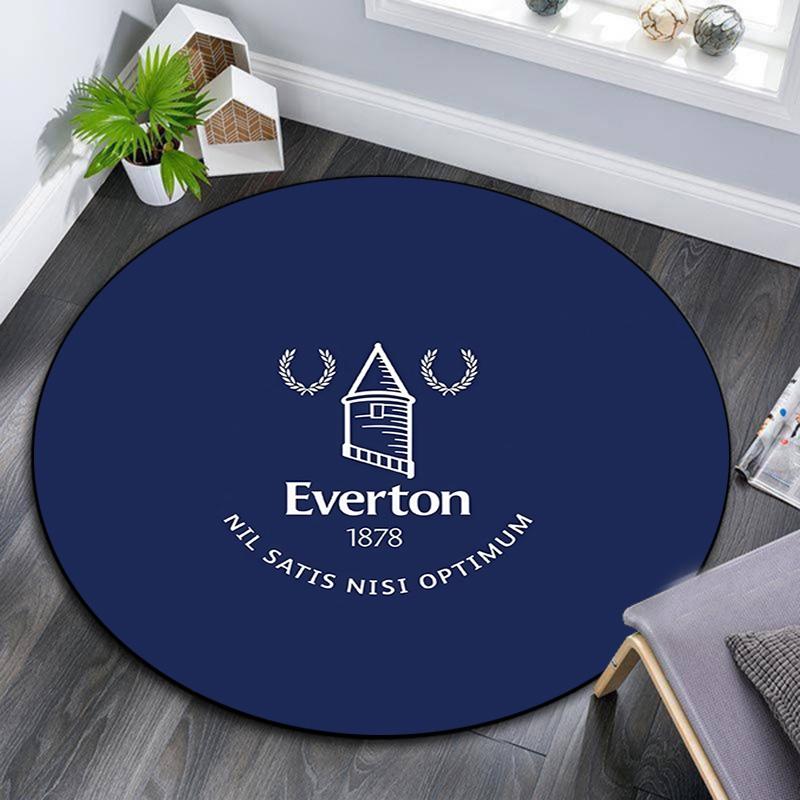 Everton FC Round Area Rug,Carpet Rug for Living Room Bedroom Sofa Playroom Decor,Non-slip Floor Mat