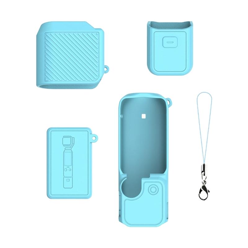 Fashionable Silicone Case Skin For Pocket 4 Camera Cover Vertical Stand And Wrist Strap NonSlip Grip Protectors