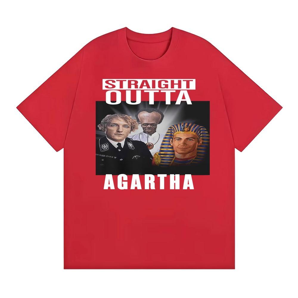 

Straight Outta Agartha Funny Meme Printed T Shirt Men Women Clothing Cotton Fashion Hot Sale Tshirt Oversized Tshirt Streetwear 2XL