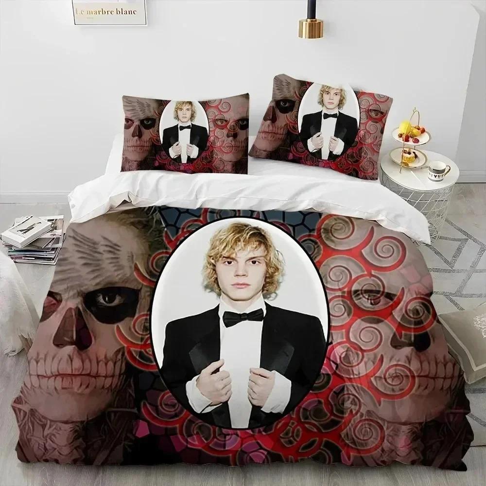 Cute Evan Peters Movie Tv Actor Bedding Set Bedroom Soft Modern Bedspreads Comefortable Duvet Cover Quilt Cover And Pillowcase