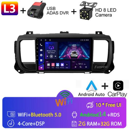 For Citroen Jumpy Peugeot Expert 2016 - 2021 Android Car Radio Multimedia Player Carplay Navigation GPS Touch Screen Auto Stereo