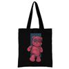 Summer New Teddy Bear Series Canvas Tote Bag Harajuku Style Black Printing High Capacity Shoulder Bag Fashion Shopping Bags