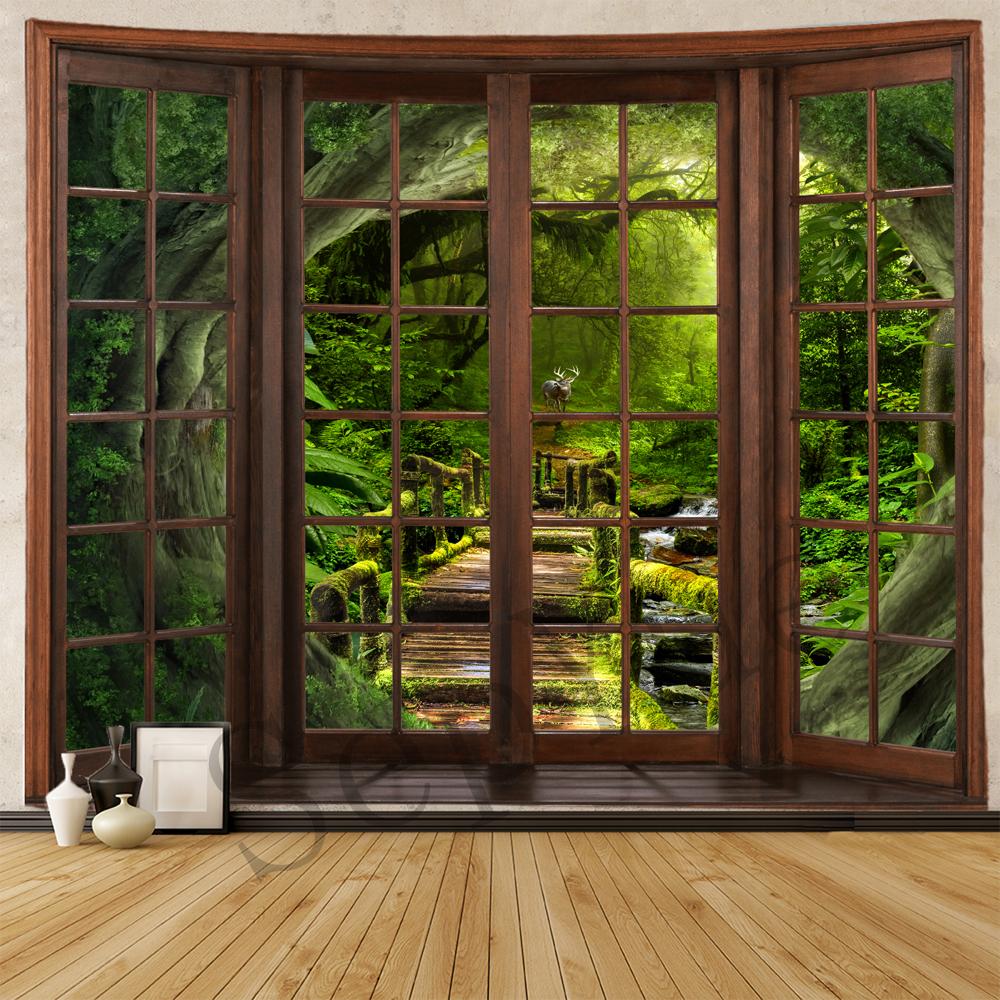 Window Scenery Decoration Tapestry Hippie Wall Bohemian Style   Bedroom Dormitory