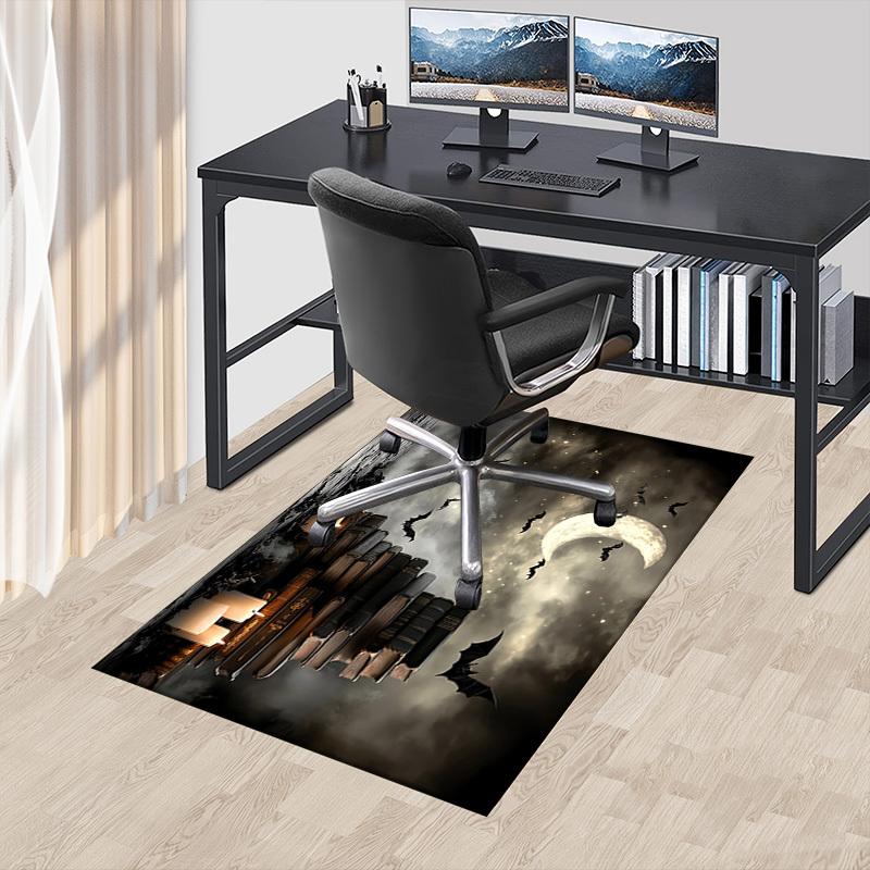

bookshelf moonlight Crystal Velvet Office chair mat Area Rug - Non-Slip, Floor Mat, Office Desk Chair Rugs,Christmas Gift-1106088 60cm by 90cm