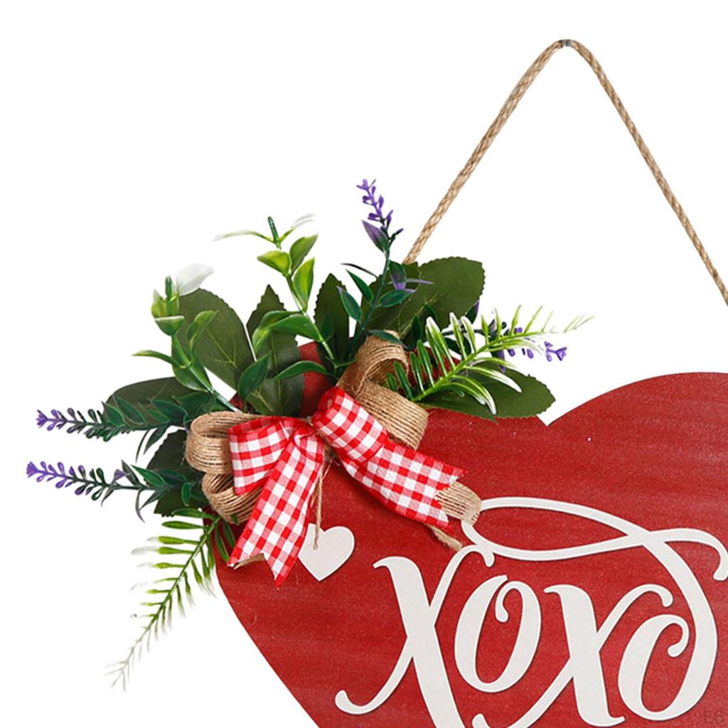 Heart-Shaped Wooden Love Plaque for Valentine's Day Decor