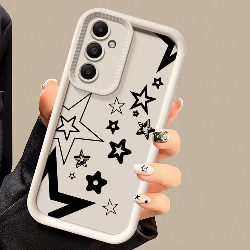 phone case for Samsung Galaxy A55 A52 A33 cases A24 A15 A12 A23 A22 5G A54 A52s A53 A14 funda Cover Pentagram Art Star Moon Cool