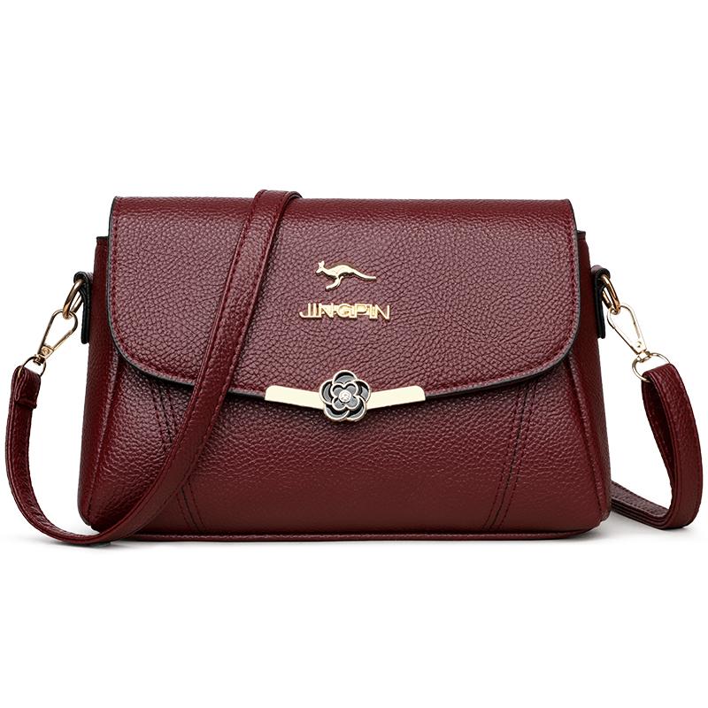 Solid Color High Quality PU Leather Small Shoulder Bagsfor Women New Messenger Bags with  Crossbody Bag