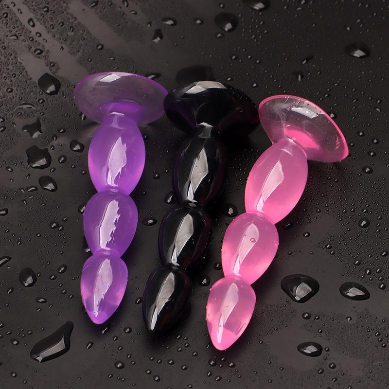 1PC Butt Plug Dildo Butt Prostate Massage Unisex Sexy Stopper TPE Anal Plugs Beads Adult Sex Toy for Men Women Adult Games