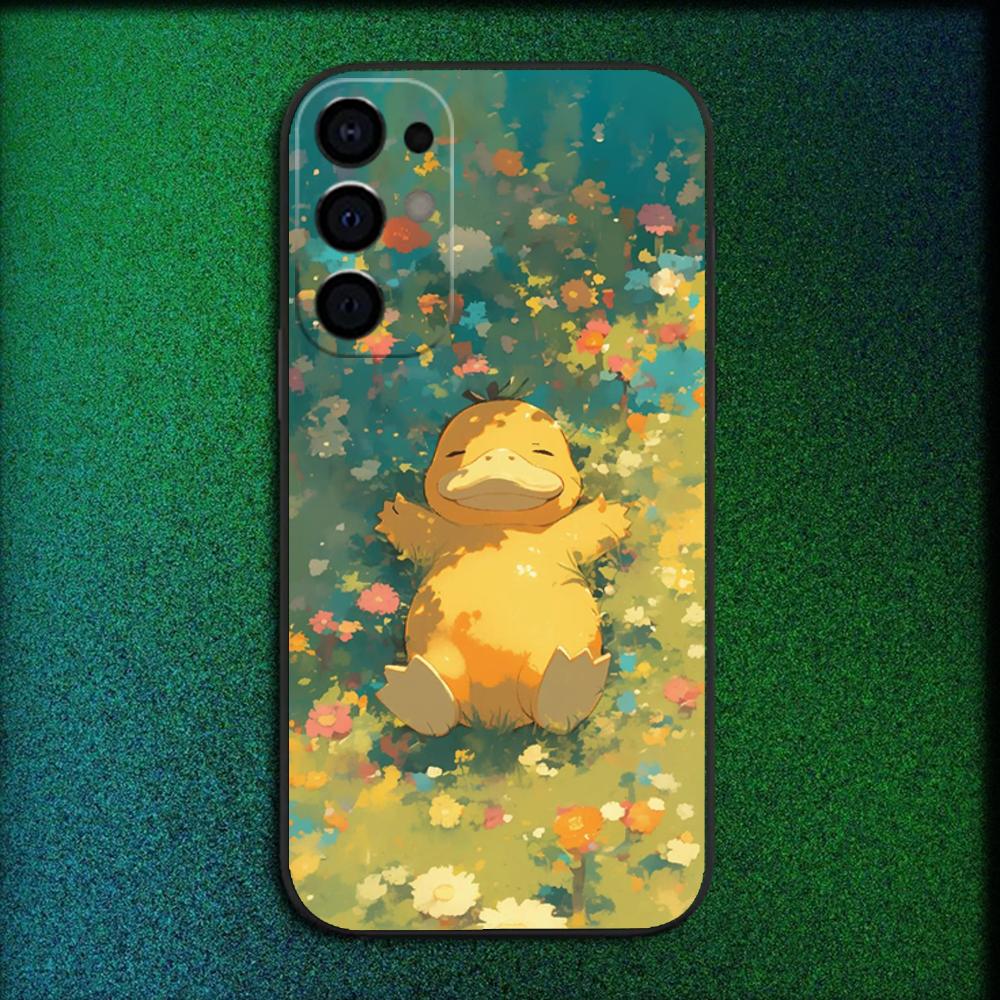 Cool-P-Psyduck Süße Handyhülle Für Samsung S25,S24,S21,S22,S23,S30,Ultra,S20,Plus,Fe,Lite,Note,10,9,5G Schwarze Abdeckung