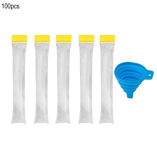 50/100 ks Jednorázové sáčky na nanuky Bez BPA Mrazicí tuby se zipovým uzávěrem a nálevkou Nepropustná DIY forma na nanuky na ledové nanuky Jogurt Džus Smoothie