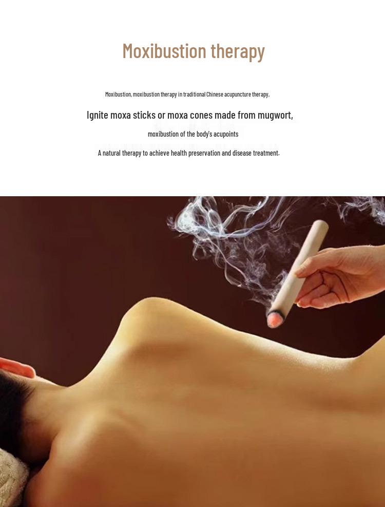 Zhongjing Three-Year Aged Moxa Stick for Home Moxibustion - Relieves Joint Pain and Fatigue