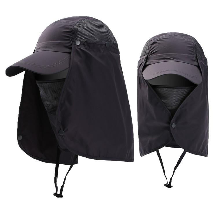 Unisex Quick-Dry Sun Protection Hat for Hiking, Fishing, and Outdoor Activities with Face and Neck Coverage