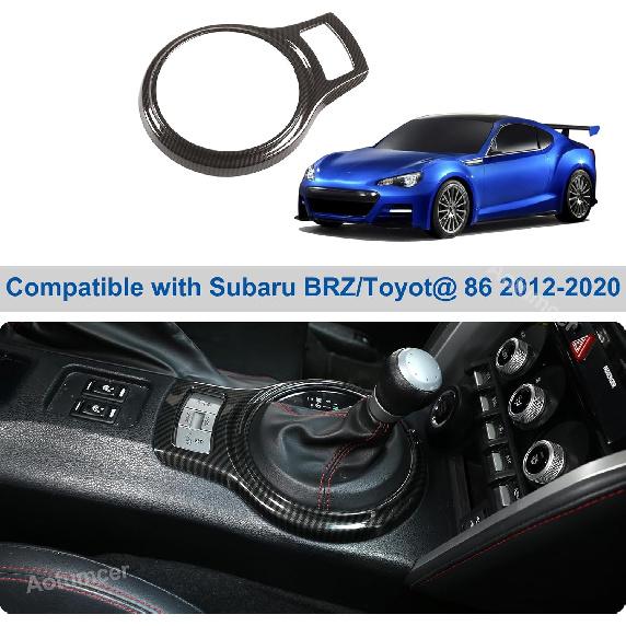 Center Console Gear Shift Shifter Knob Panel Cover Trim Compatible with Subaru BRZ/Toyot@ 86 2012-2020 ABS Gear Shift Decoration Protection Frame Car
