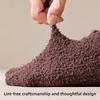 Solid-color Coral-fiber Non-slip Adhesive Floor Socks, Thick Men's Short Socks, Warm and Non-shedding Socks