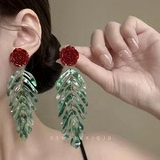 Luxurious European & American Diamond Tassel Stud Earrings for Evenings and Parties