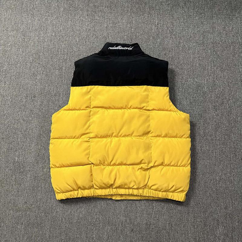 Unisex Trendy Color-Block Embroidered Down Vest