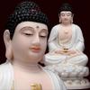 12 Inch Ceramic White Marble Sakyamuni Buddha Decoration Feng Shui Figure Statue Home Decor Buddha Statue