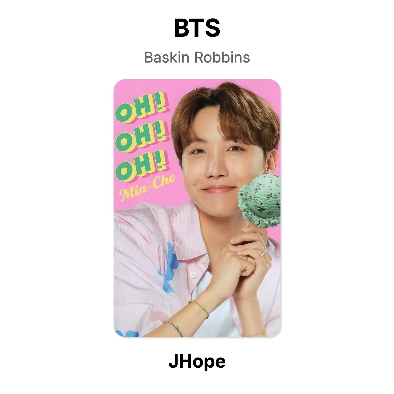 Официальная фотокарточка BTS Baskin Robbins J-Hope