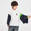 Boys' Vibrant Color Block Long Sleeve Polo T-Shirt