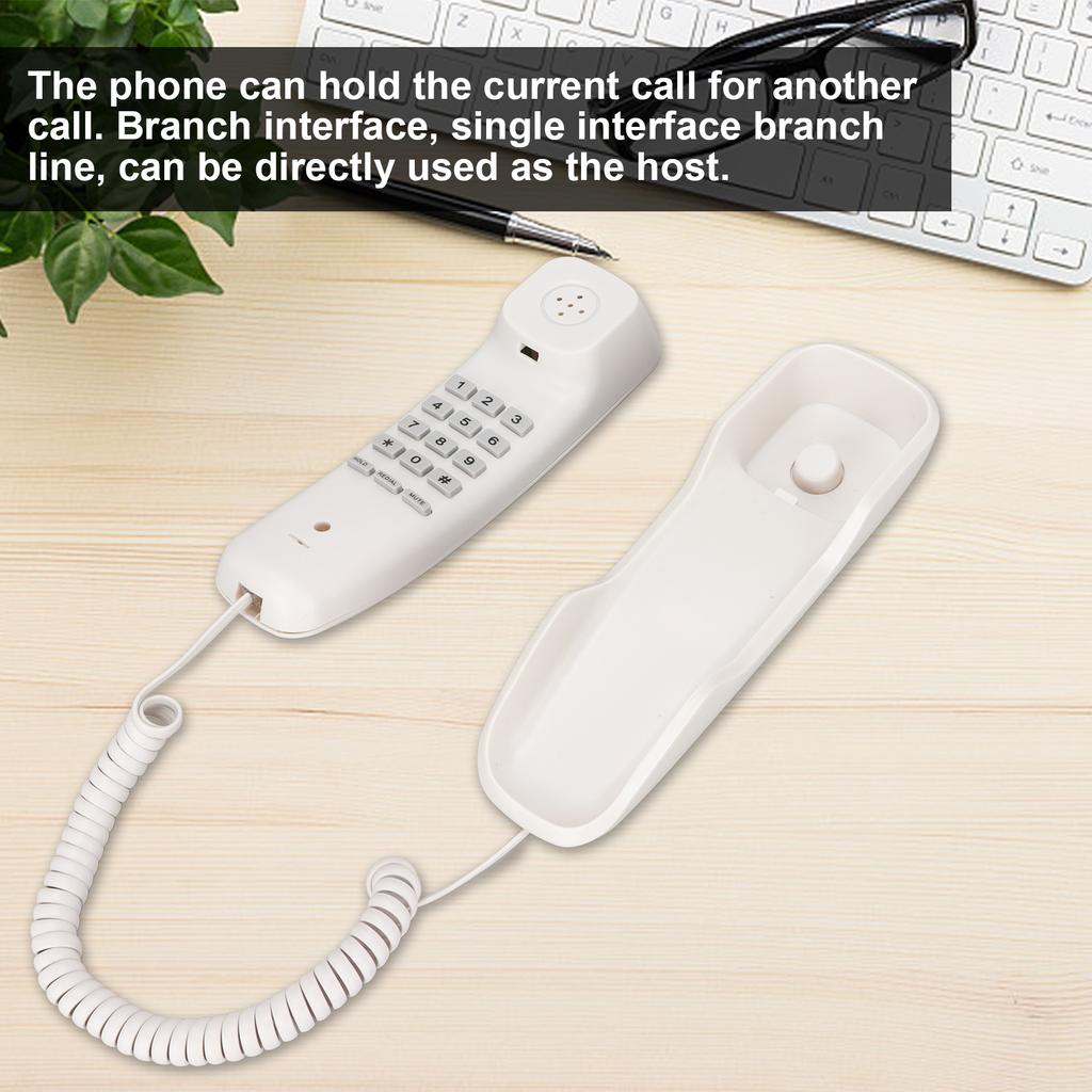 KXT1043   Phone Multifunctional Energy Saving Retro Hotel Wall Phone with Buttons for   Hotel Home(Black )