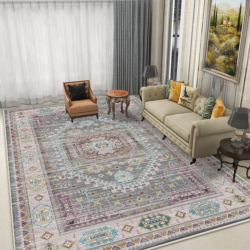 Boho Style Carpet Living Room Antiskid Easy Cleaning Sofa Tables Mat Fluffy Soft Office Lounge Rug Large Area Machine Washable