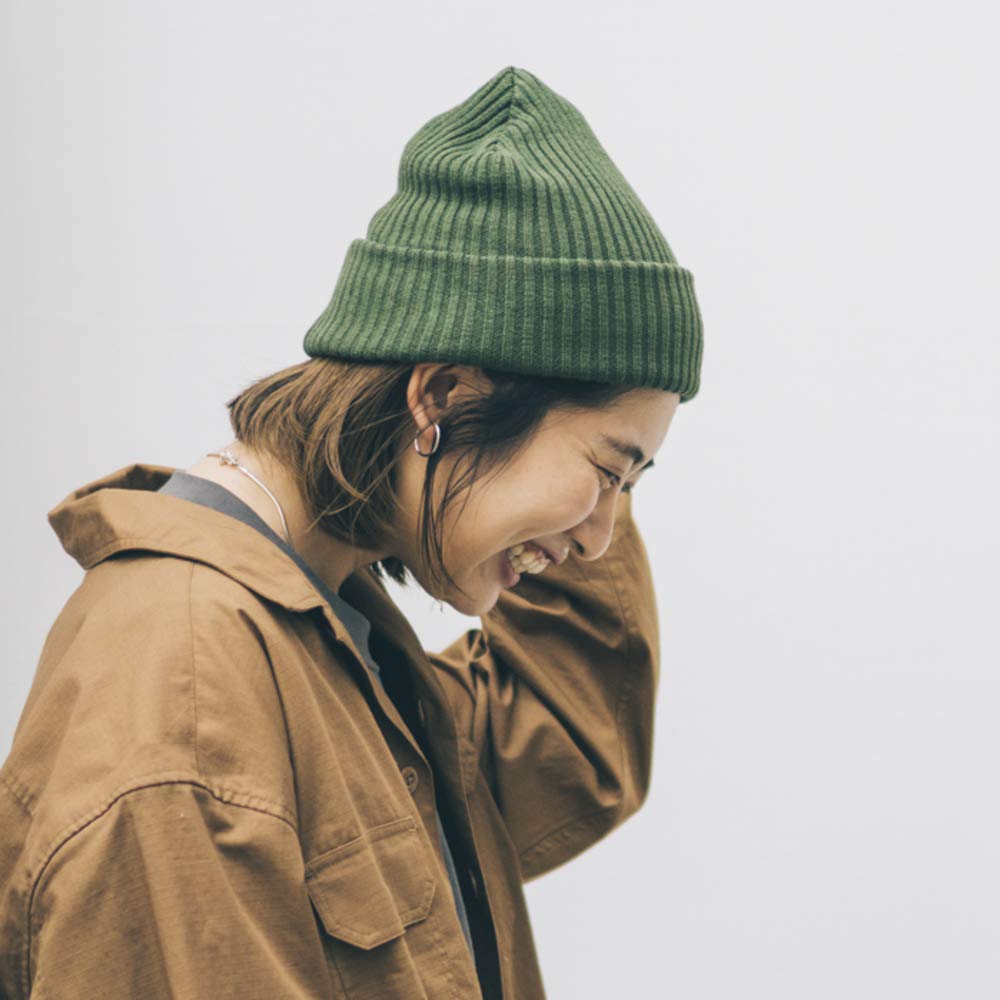 Nakota Colunaline Ordinary Organic Cotton Knit Made In Organic One Size Fits Olive Cap, Simple, Japan, Cotton, All,