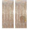 2 Pack Fringe Curta Backdrops, Foil Fringe Curta, Door Streamers for Birthday Wedding Bridal Shower Holiday Graduation Party Decorations, Photo Booth