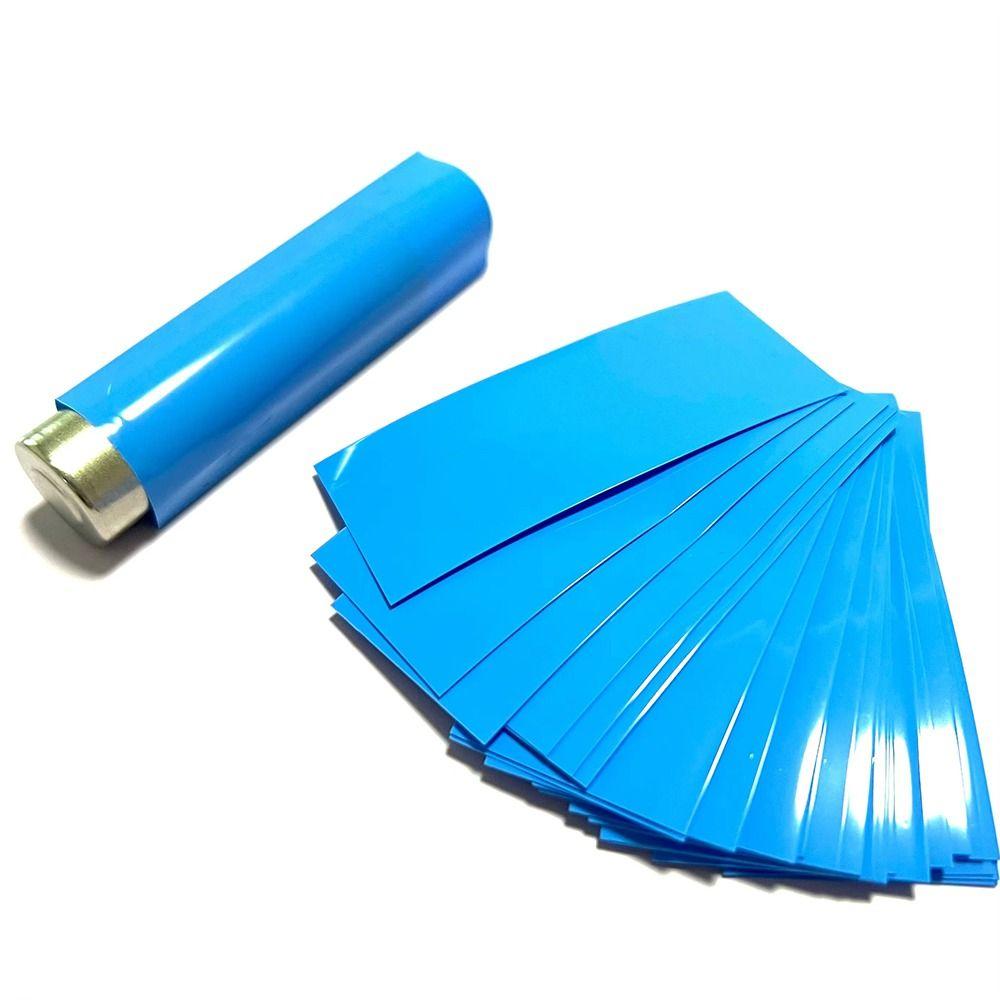 200Pcs/Pack Li-ion Wrap Heat Shrink Tube PVC Single 18650 Battery Shrinkable Film Flat Tape Sleeves