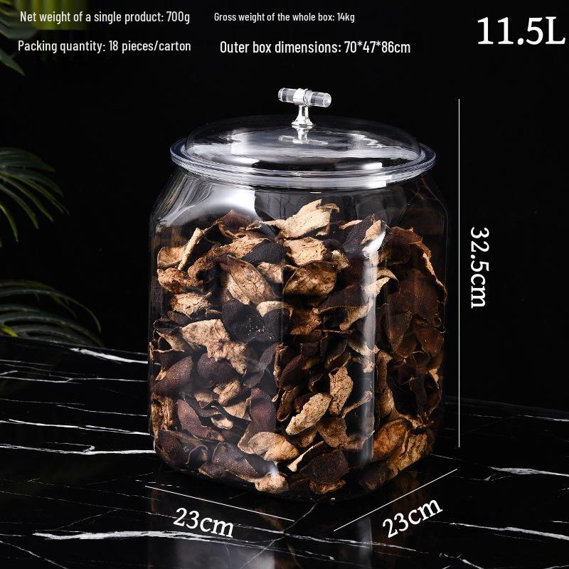 Food-Grade Kitchen Grain, Tea, and Dried Tangerine Peel Storage Jars - Moisture-Proof, Sealed
