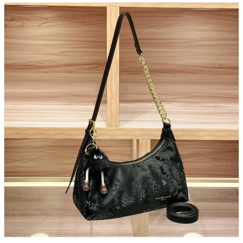 

Minimally Designed Dumpling Bag, Women s New Snake Patterned Armpit Bag, High-end and Niche Women s Single Shoulder Crossbody Bag чорний