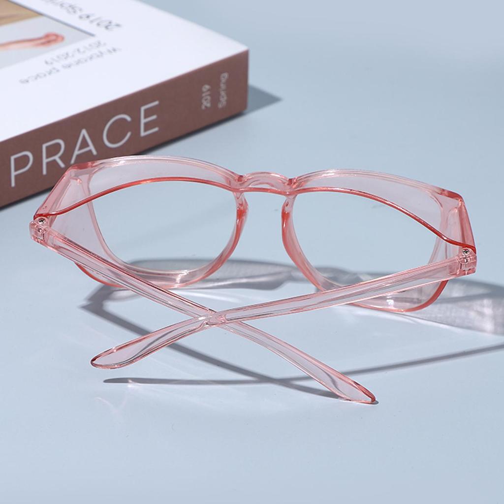 1pcs New Pink Anti-blue Pollen Mirror Fashion Male And Female Personality Flat Light Mirror Anti-fog Protection Glasses