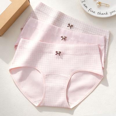 Ladies Spring and Summer Lovely Bow Fresh 10A Bacteriostatic Extended Crotch Triangle Briefs