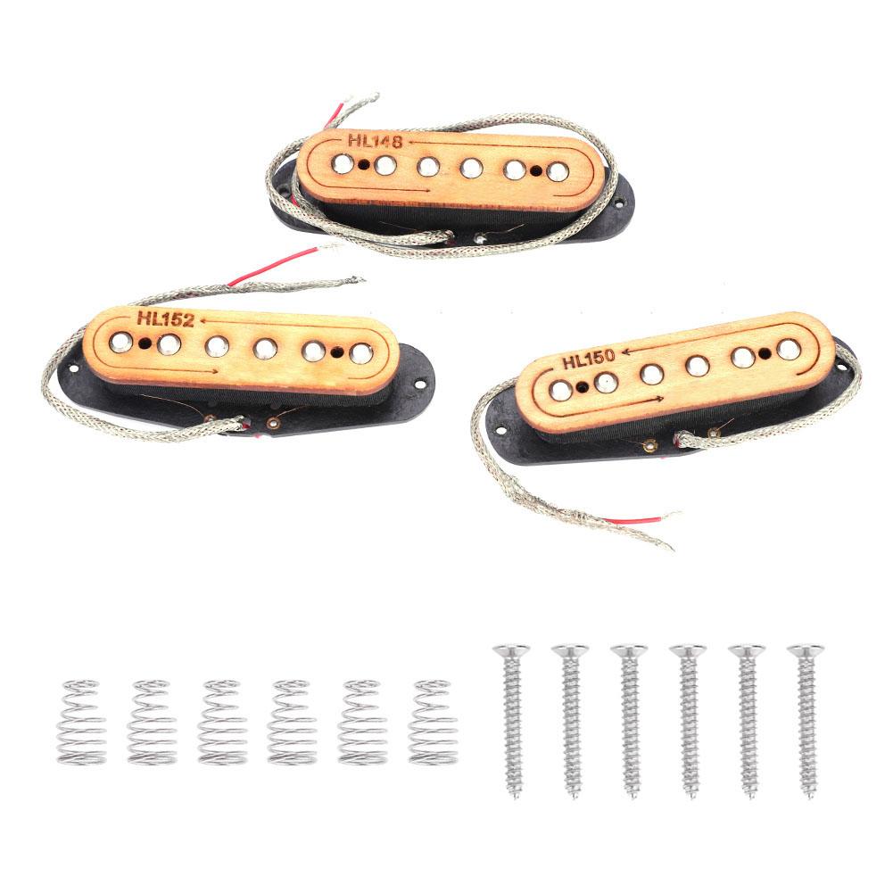 1 Set 3 Pcs 48 50 52 Maple Single Coil Pickup for Guitar Musical Instrument Accessory