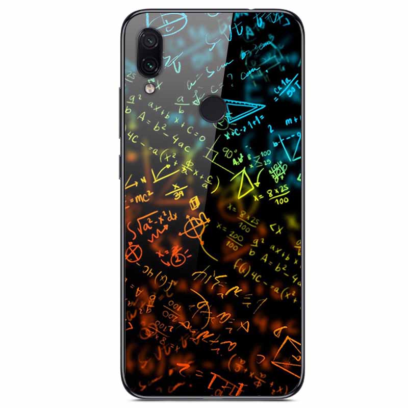 For Redmi Note 7 Cases Note7 Pro Tempered Glass Hard Back Cover For Xiaomi Redmi 7 Pro Phone Case Protective Funda Bumper Note 7