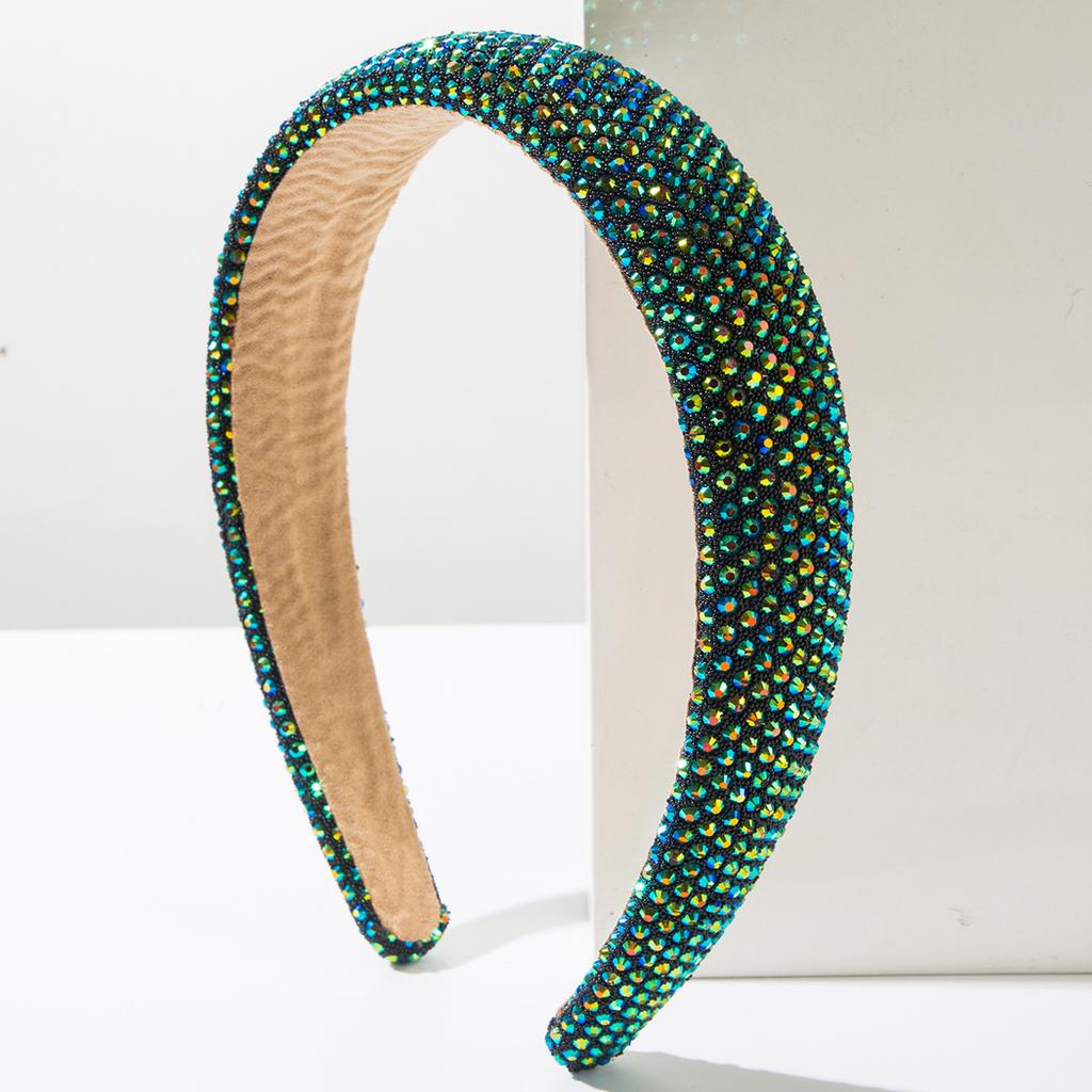 New Wide Brim Diamond-Laid Hairband Full Diamond Shiny Trendy Party Headband Simple All-Match Hair Accessories