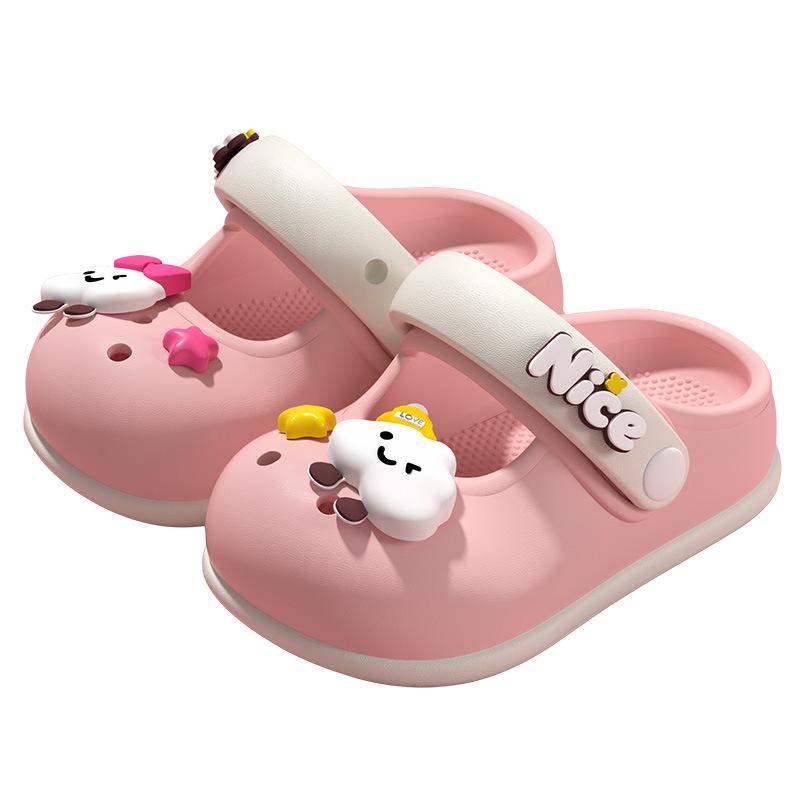 Children's Closed-toe Sandals for Summer, Cartoon Style for Boys and Girls, Non-slip Soft-soled Beach Shoes, Cute Baby Clogs