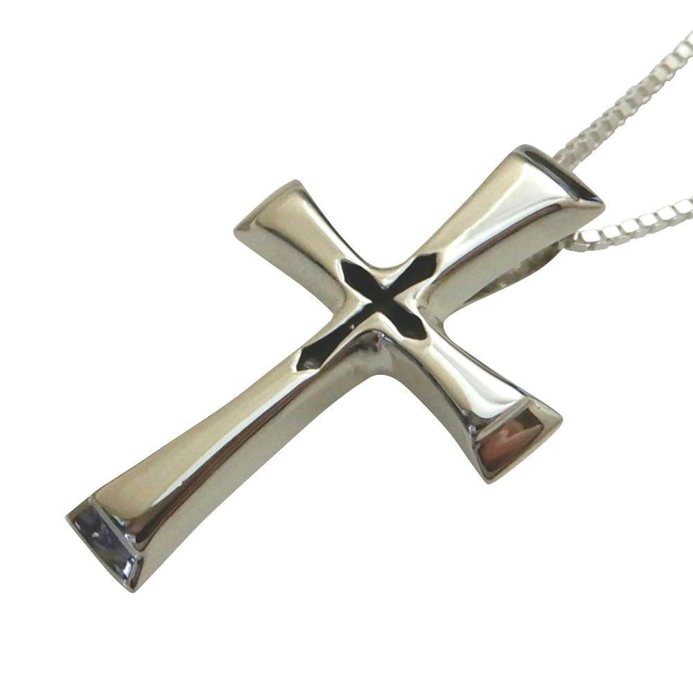 Cross Necklace for Silver Cross Necklace Silver Necklace for Lucky with Venetian Top and Chain Both Made of Power 100 Points Men, 925, Pendant, Men,