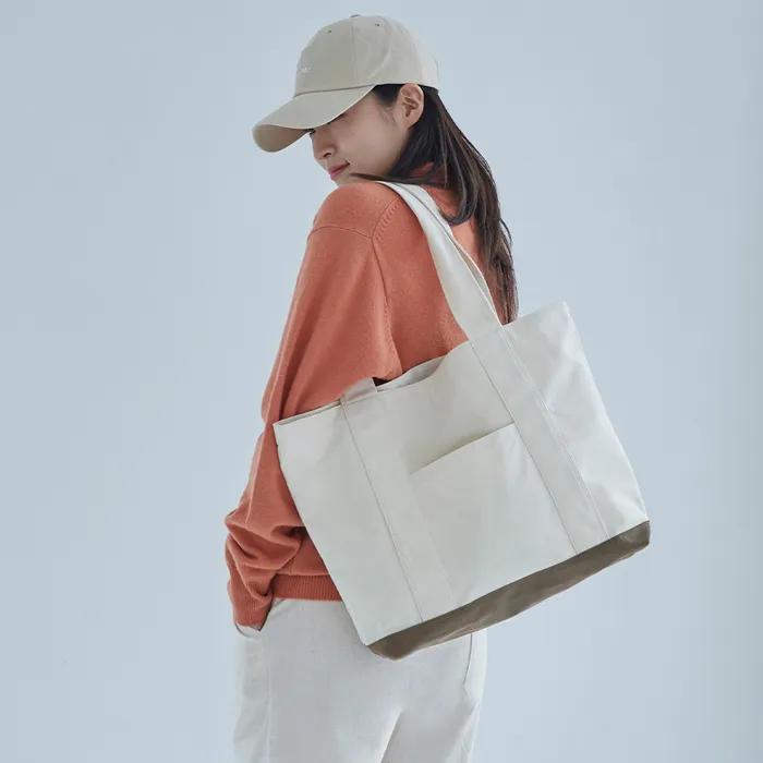 PEACH CANVAS BAG (Natural) Peach Canvas Bag