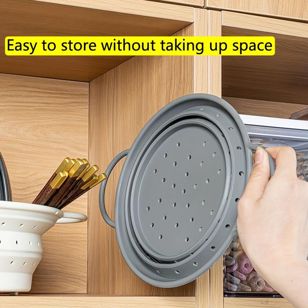 1PC Silicone Collapsible Colander For Kitchen Use, Pasta Strainer, Strainers Collapsible Strainers