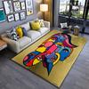 Abstract Colorful Cubist Faces Design Rug Non-slip Rug Suitable for Living Room and Bedroom Sofas.