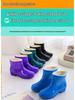 Women's Fleece-Lined Waterproof Rubber Rain Boots with Thick Non-Slip Sole