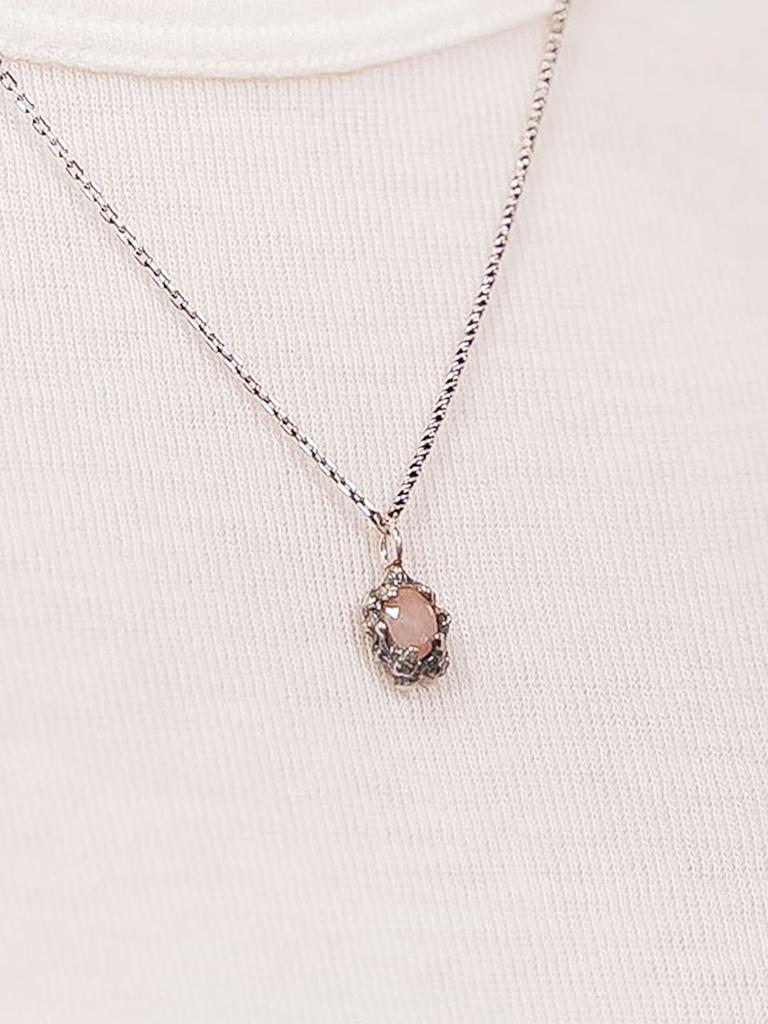 Harang Hr 214N_Pink Silvernite Necklace