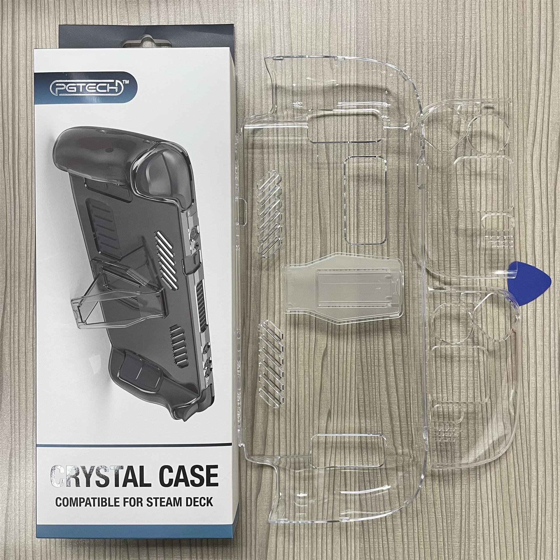 

Прозрачный жесткий ПК-чехол Steam Deck OLED для консоли, защитный чехол, разделенный корпус, кристалл, устойчивый к царапинам, с подставкой 30*12*4cm прозрачный