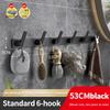 YUNJIEYA Black/White Door Hooks Clothes Hook Hanger Shelf Organizer Storage Shelf Shower Wall Rack Kitchen Bathroom Accessories