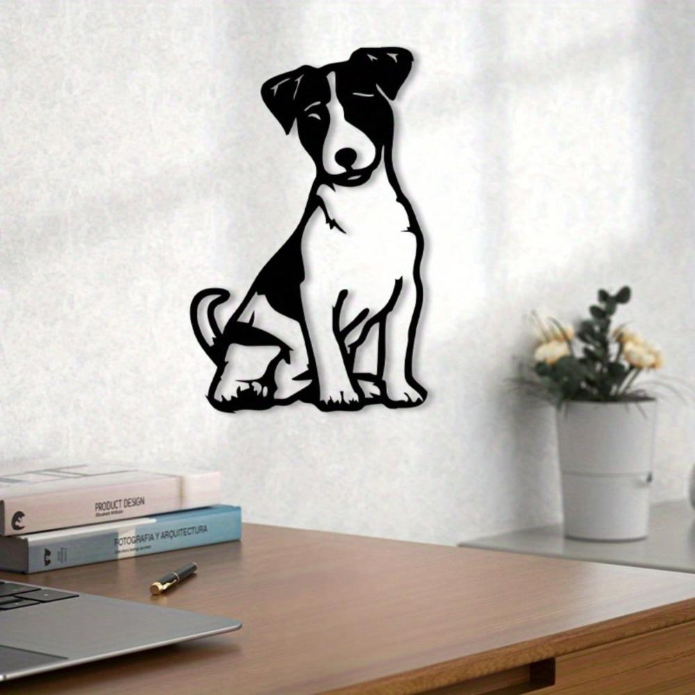 Vintage Jack Russell Terrier Metal Wall Art Iron Dog Lover Gift Home Decor Pet Themed Room Sculpture