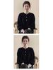 Elegant Black Velvet Lace Trim Women's Top - Chinese Style, Slimming & Versatile for Autumn/Winter 2026.