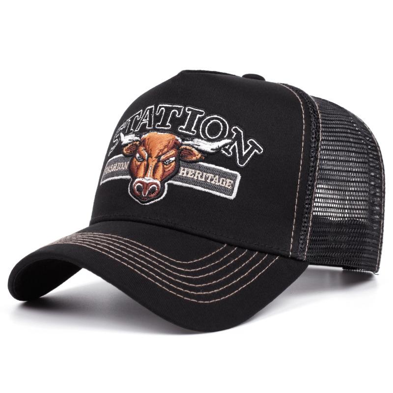 New Hot Sale Unisex Sun Hat Hip Hop Mesh Trucker Hat Classic Pattern Breathable Summer Baseball CapStreetwear Cap for Men Women