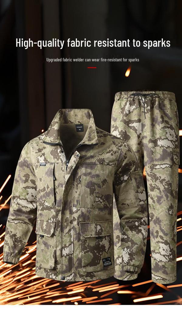Set de îmbrăcăminte de lucru camuflaj pentru bărbați, pentru exterior: Îmbrăcăminte tactică de alpinism respirabilă, rezistentă la uzură, pentru primăvară și toamnă.