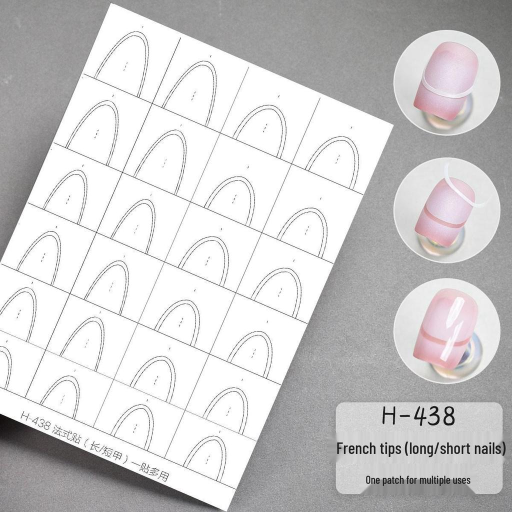 French Lace Nail Art Sticker Refill - No Curling, Multi-use, Adherent Guide Stickers for Pat-Pat Spray Painting.