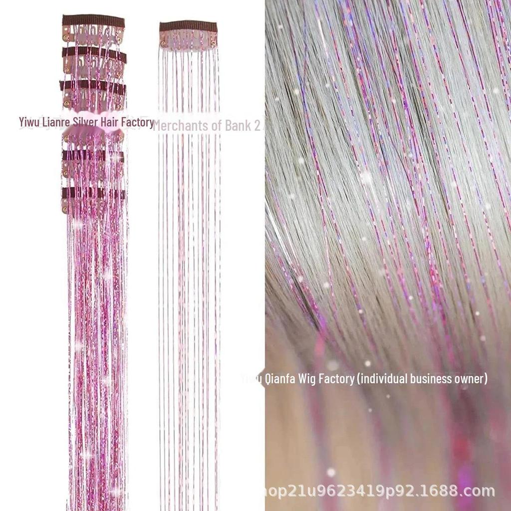 Χρυσές επεκτάσεις μαλλιών με πούλιες - Μεταλλικά κλιπ κορδέλας ευρωπαϊκού και αμερικανικού τύπου για περούκες πάρτι